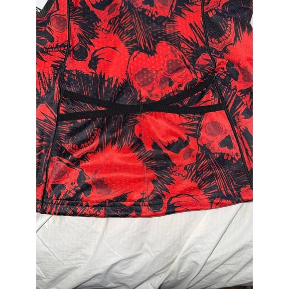 Zoot NWT plush global triathlon red top with skulls Women's tri tank medium - Picture 6 of 8